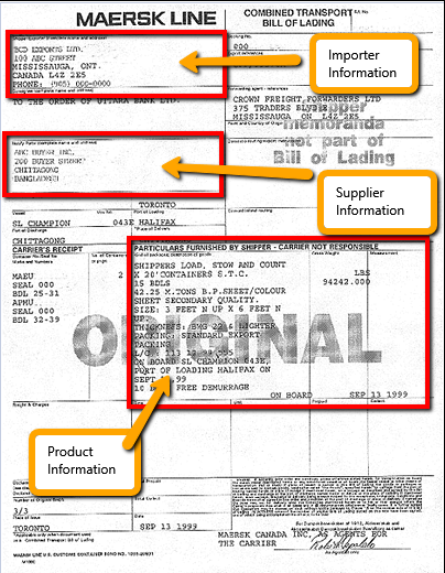 Image result for illustration of how to get a bill of lading