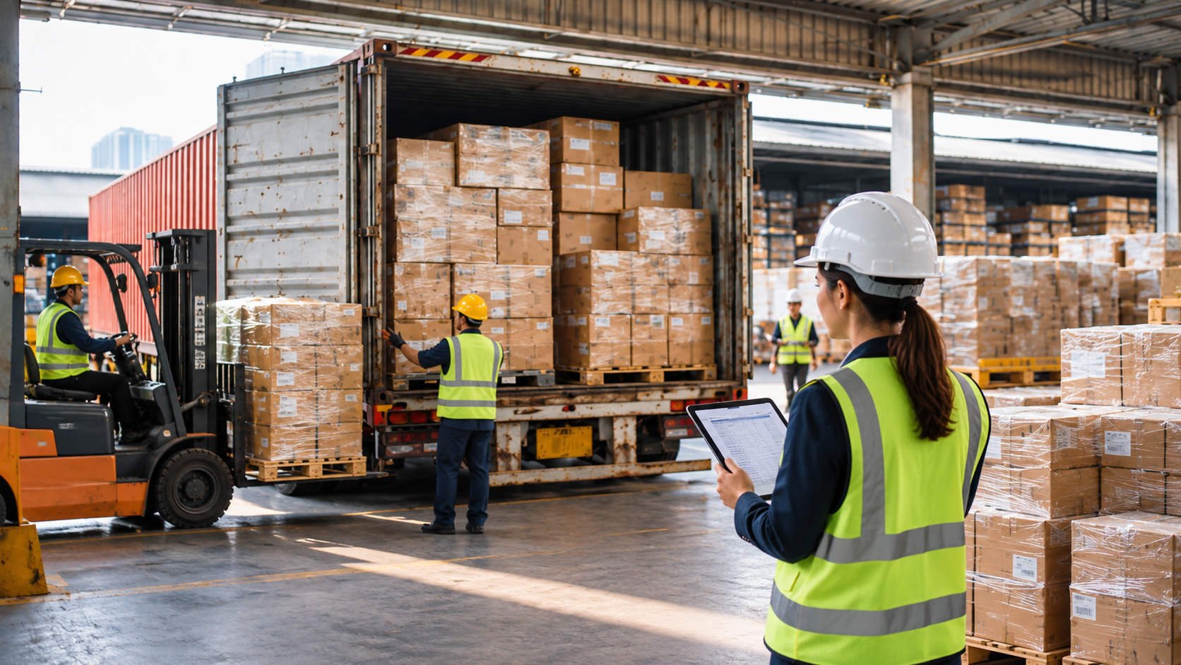 Supply chain inspection checking supplier goods before shipment