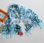 Blue printed dignity women scarf