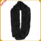 Fur knitted scarf