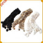 Fur ball knitting scarf