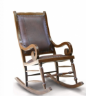 Ayutthaya Leather Rocking Chair— DC 026