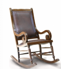 Ayutthaya Leather Rocking Chair&mdash; DC 026