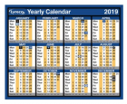 LYRECO DESK/WALL CALENDAR 260 X 210MM - YEAR TO VIEW