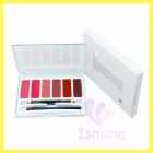 6 Color Lipstick lipgloss palette with white color package