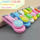 Small colorful plastic lollipop nail clipper for kids