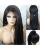 Straight Natural Black 100% Premium Virgin Human Hair Lace Front Wig 180% Density With Bundles