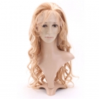 Lace Front Wig blonde wavy curly