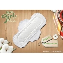 Breathable organic sanitary napkins with wings