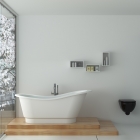 Solid surface resin stone bathtub