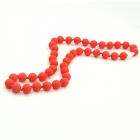 Red Ball Long Mother Silica Necklace Baby Molar Gelatin Toys