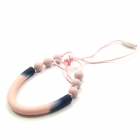 Pink Semi-Ring Mother Silica Necklace Baby Molar Gelatin Toys