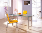 Glass dining table chairs-(YL-802  YL-614)
