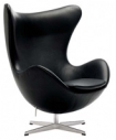 arne jacobsen egg chair in leather