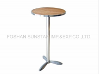 Wood Slat Aluminium Table (L82416)