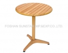 Wood Slat Aluminium Table (L82415)