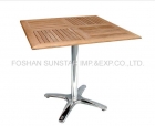 Wood Slat Aluminium Table (L82604)