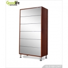 Bedroom Furniture Shoe Storage Cabinet With Mirror Drawer (GLS18812WT)