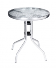 Aluminum Frame Round Glass Top Table (TLH-2086)