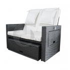 Double Seat Wicker Lounger Chair (HJGF059)