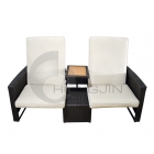 Double Seat Adjustable Wicker Lounge Chair (HJGF060)