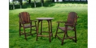 Wooden Log Bar Table-Chair Set (2223)