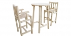 Wooden Log Bar Table-Chair Set (2224)