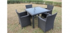 Rattan Chair Set- one table with four chairs (2262)