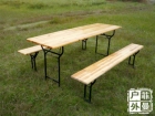 Wooden Beer Table with Bench Set (FM-24050-4)