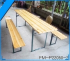 Wooden Folding Table and Bench Set (FM-P22050-2)