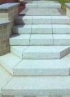 white granite stairs