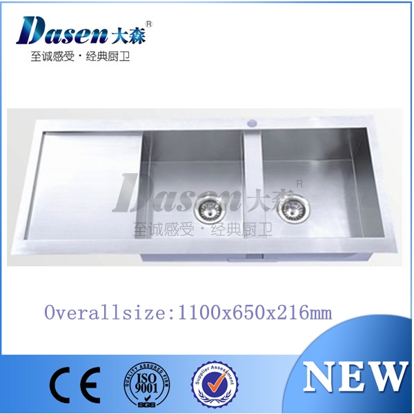 Stainless Steel Double Bowl Kitchen Sink With Tray(DS11650)