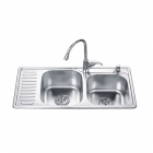 Stainless Steel Double Bowl Sink (OF-8643B)