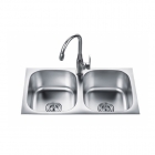 Stainless Steel Double Bowl Sink (OP-7643C)