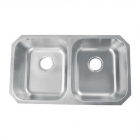 Stainless steel double bowl sink (8247A)
