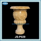 Yellow Marble Flower Pot