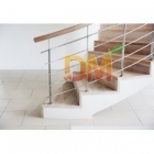 Wire Brushed White Washed Oak Wood Staircase