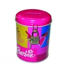 round coin bank tin box with lock