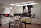 Modern famous white PVC L shape kitchen cupboard&mdash; VC-KFP-03